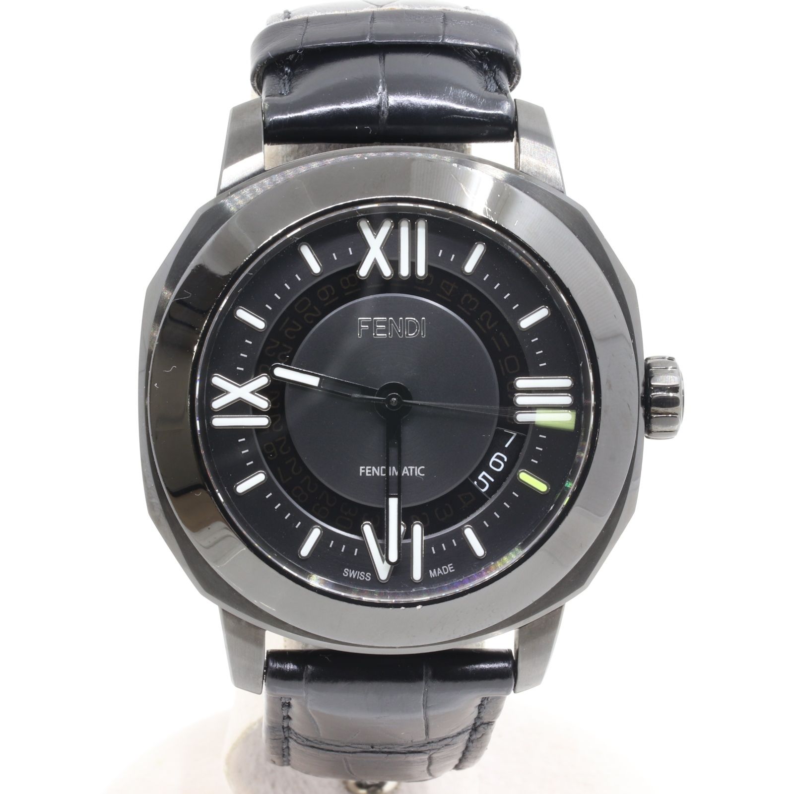 IT0LRQPAK76Y FENDI フェンディ セレリア 000-82000L-182 自動巻 替えベルト ベルトケース ギャランティカード 取説 稼働 メンズ 50,160円