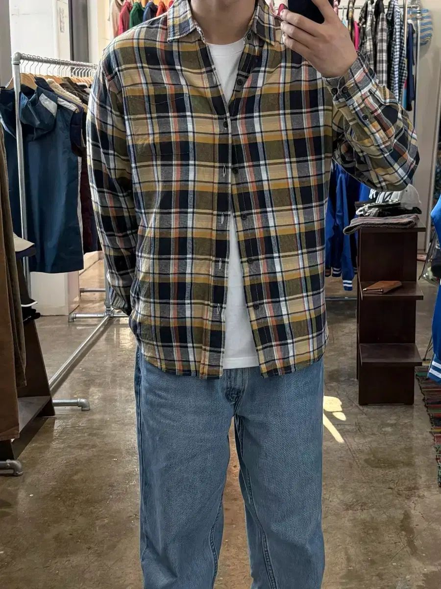 ネイビー Regular CHECK シャツ 5,121円