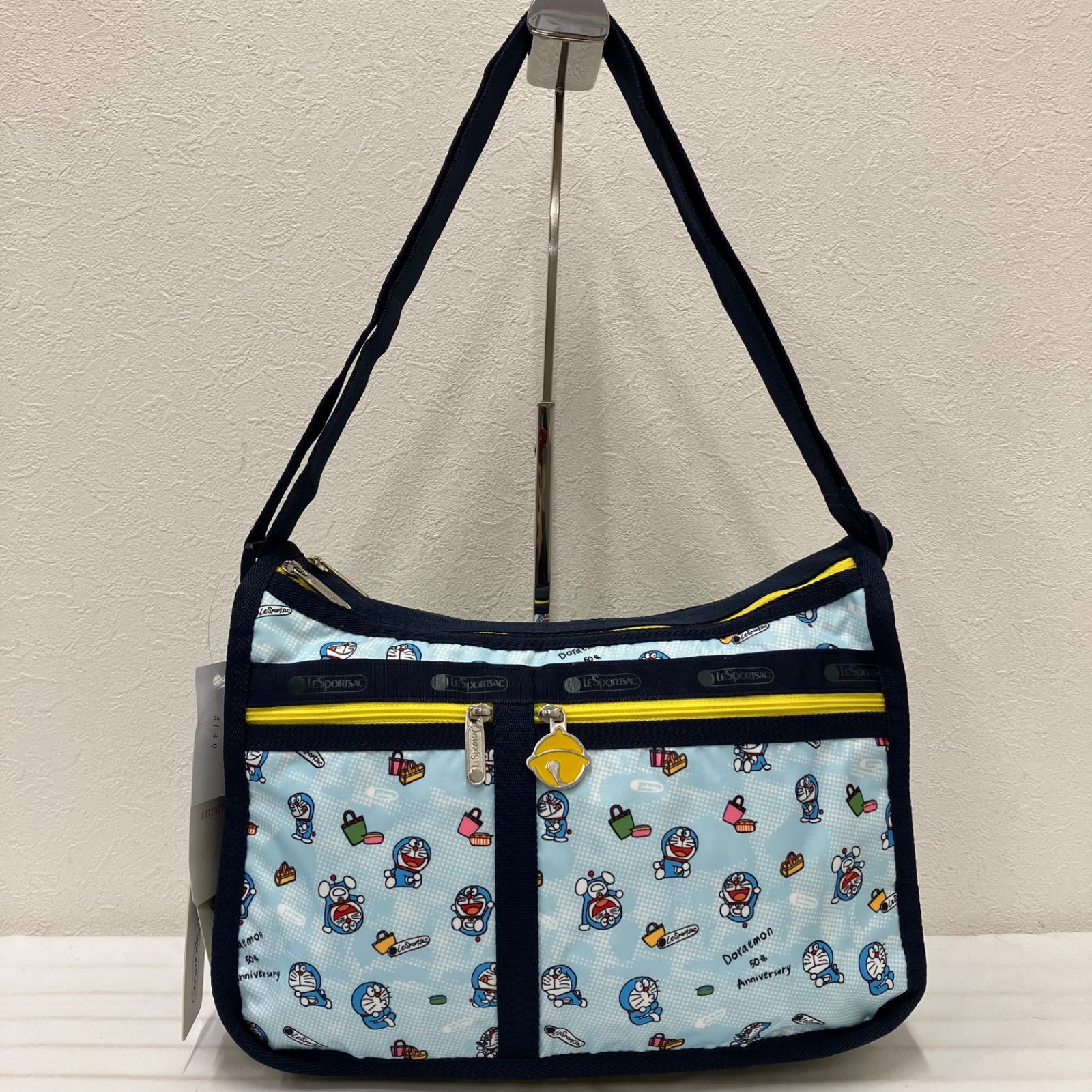 レスポートサック ドラえもん 50周年 ボストンバッグ ラージタイプ　ポーチ付 3130 LeSportsac レスポートサック タグ付き ドラえもん 50周年