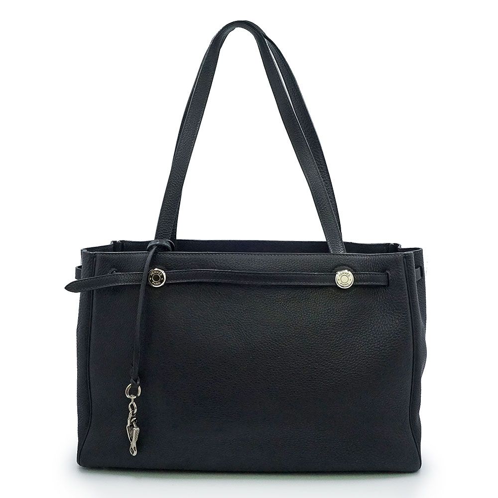 エルメス カバナ トゴ ダークネイビー □E刻印 トート ショルダー ハンドバッグ レザー シルバー金具 HERMES（中古）