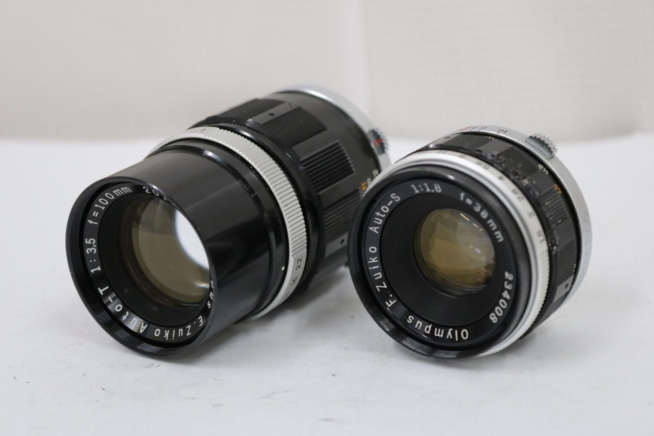 【返品保証】 【2点まとめ売り】オリンパス F.ZUIKO AUTO-S 38mm E.ZUIKO AUTO-T 100mm e11365 9,779円