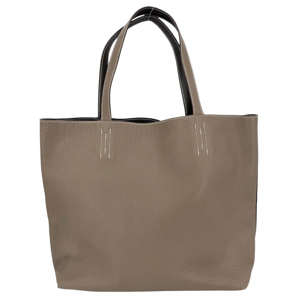 エルメス トートバッグ レディース ドゥブルセンス45 リバーシブル ハンドバッグ 肩掛け Double Sens HERMES □JO刻印 レザー ブラウン 茶 2011年【中古品】