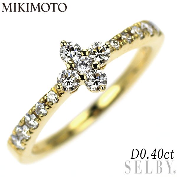 ミキモト K18YG ダイヤモンド リング 0.40ct
