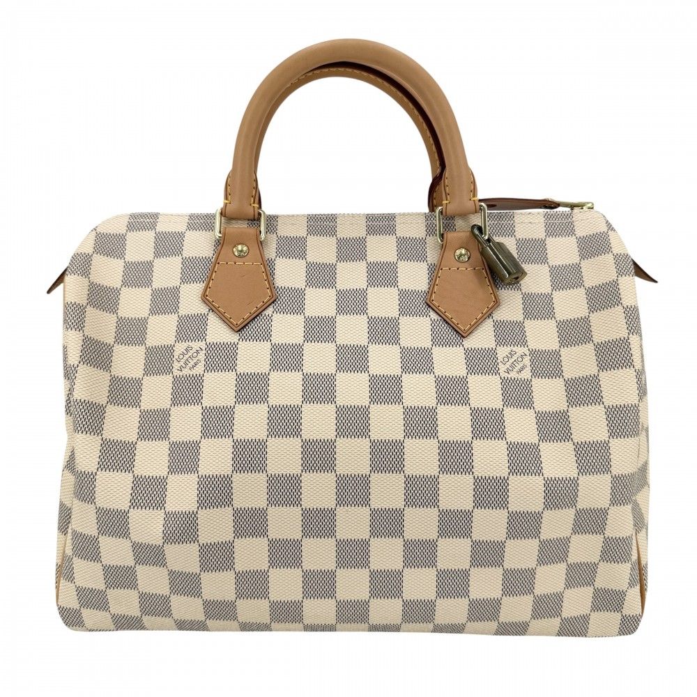 ルイヴィトン ハンドバッグ レディース スピーディ30 ミニボストンバッグ Speedy30 ホワイト 白 LOUIS VUITTON N41533 ダミエアズールキャンバス ゴールド金具【中古品】