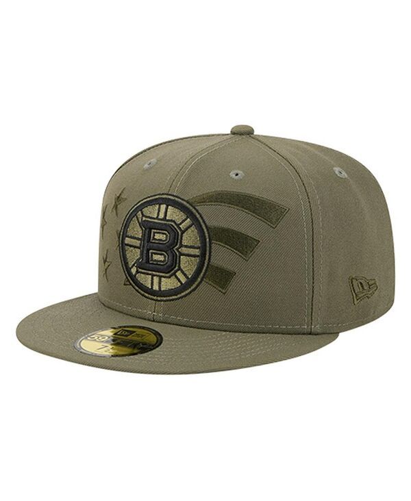 ニューエラ メンズ アクセサリー 帽子 New Era Mens Olive Boston Bruins Military Appreciation Flag 59FIFTY Fitted Hat Olive オリーブ