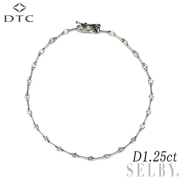 DTC K18WG ダイヤモンド ブレスレット 1.25ct LINE