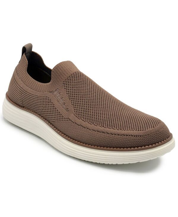 アカデミクス メンズ シューズ スニーカー ニット Akademiks Mens Olney Knit SlipOn Sneaker Tan タン