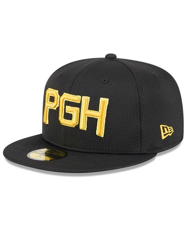 ニューエラ メンズ アクセサリー 帽子 New Era Mens Black Pittsburgh Pirates City Connect Batting Practice 59FIFTY Fitted Hat Black ブラック