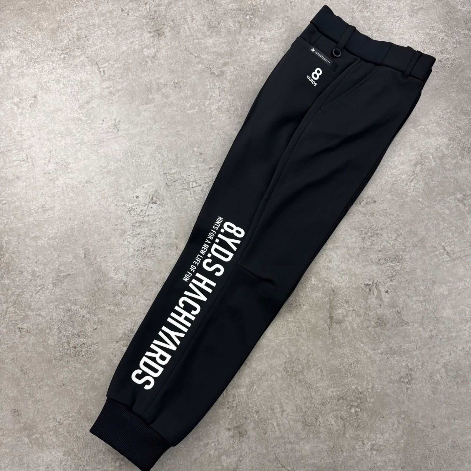 極美品】8YARDS Ribbed Joggers Black 2XL ハチヤーズ ゴルフパンツ