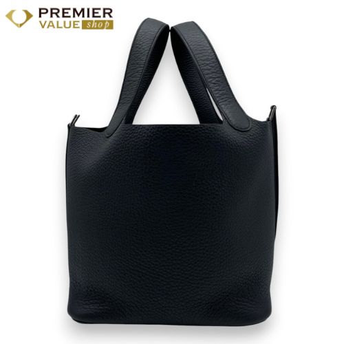 エルメス ピコタンロック MM ノワール トリヨンクレマンス シルバー金具 W刻印