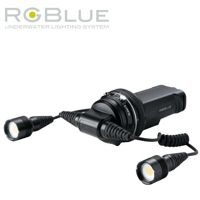標準ケーブル RGBlue TWIN LIGHT SYSTEM01:re SUPER-NATURAL COLOR アールジーブルー ツインライトシステム01 アールイー ダイビング スーパーナチュラルカラー ビデオライト 水中ライト LED