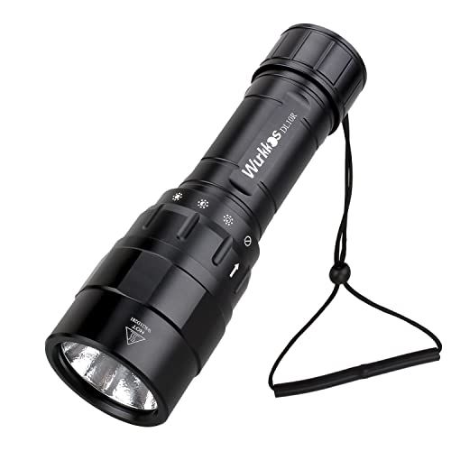Wurkkos DL10R ダイビングライト 4500ルーメン 超高輝度 LED 懐中電灯 IPX8完全防水 水中ライト 100M Type-C充電式 潜水ライト 懐中電灯 アルミ合金製 防災 登山 魚突き ダイビング shu 63796c3c