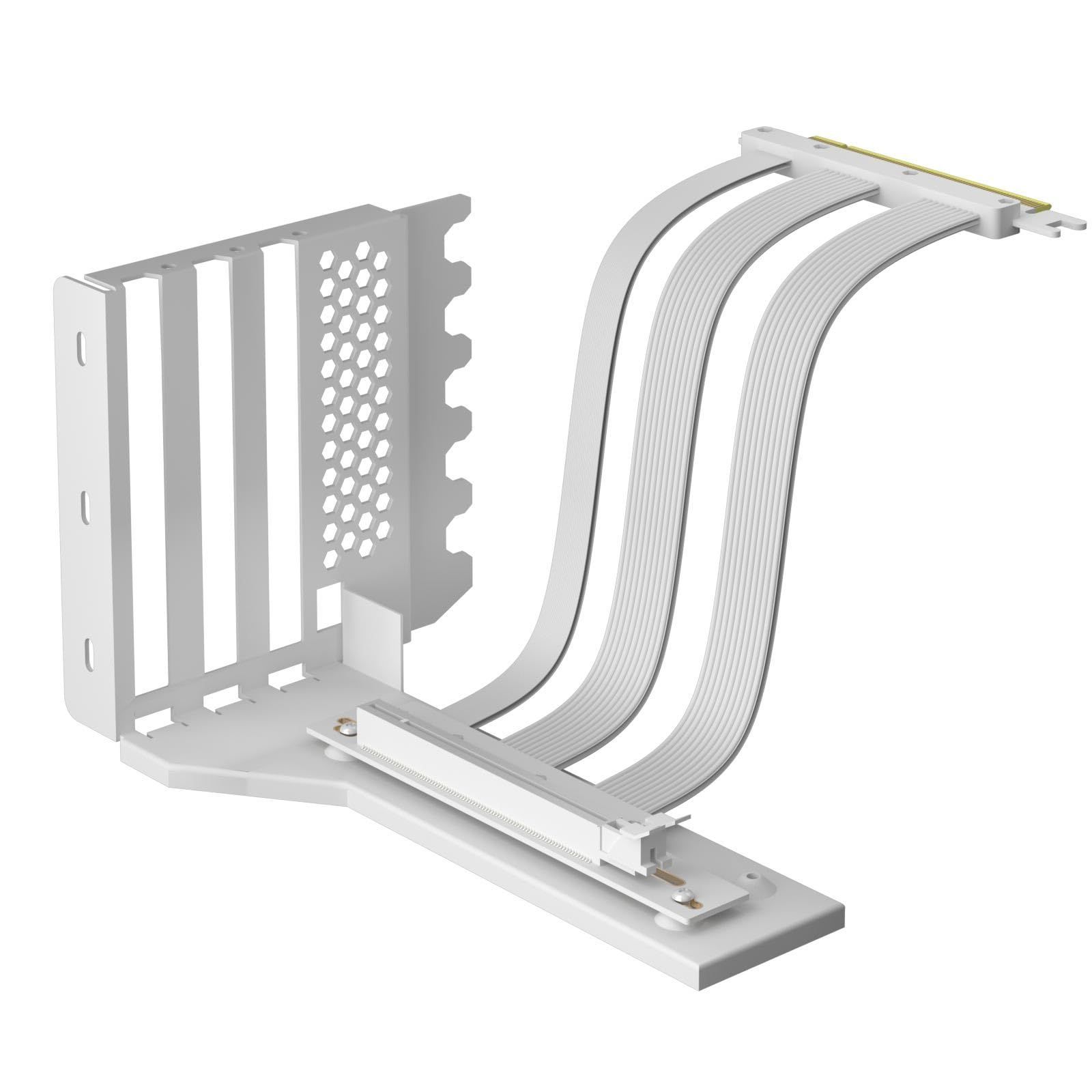 GLOTRENDS GPU縦置き ブラケット、200mm PCIE 5.0ライザーケーブル、2スロット厚GPUの場合、RTX5090 RTX4090 RX9070 RX7900対応、オープンPCI 7/8スロット設計のPCシャーシ