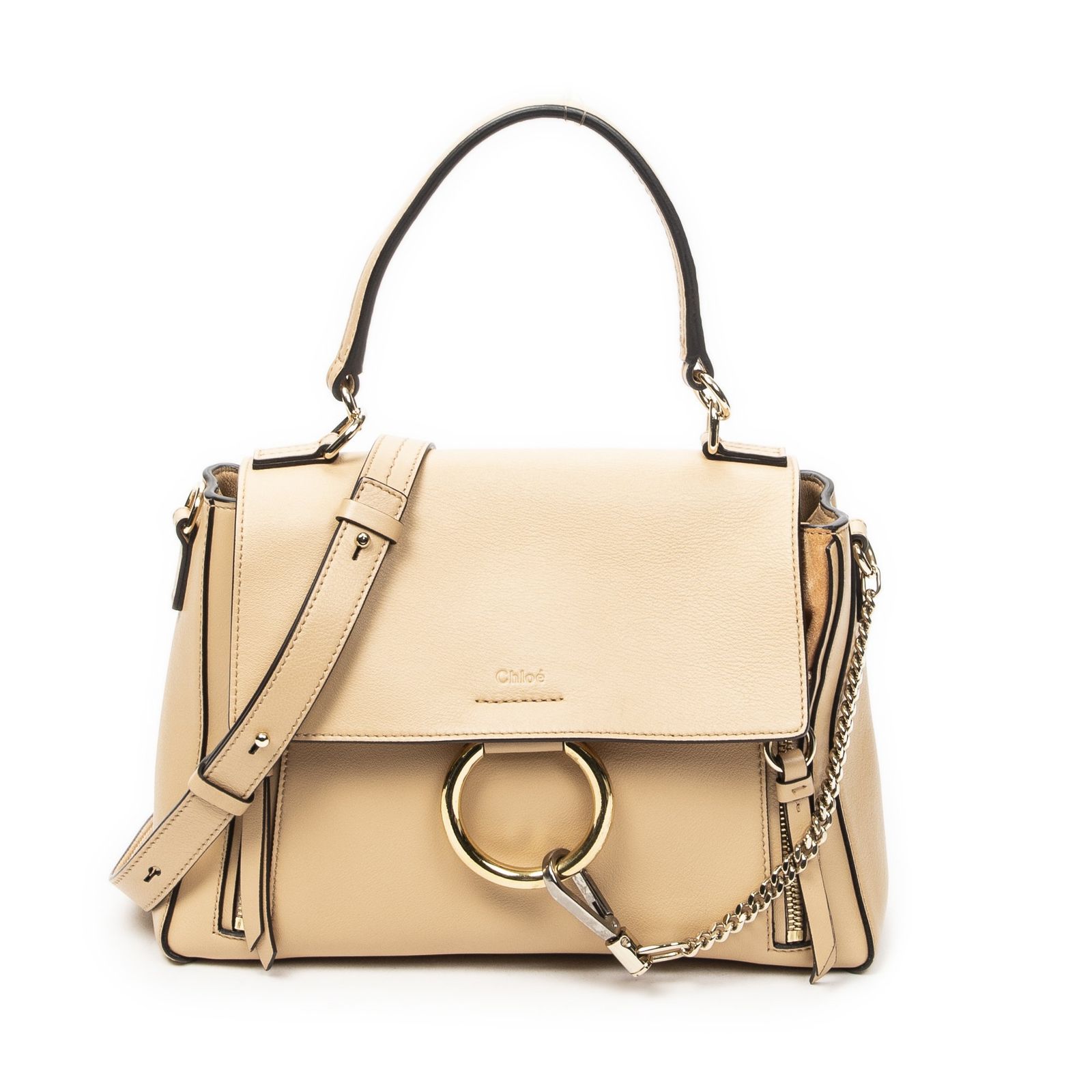 [中古] CHLOE クロエスモールフェイベージュカーフスキンレザーA