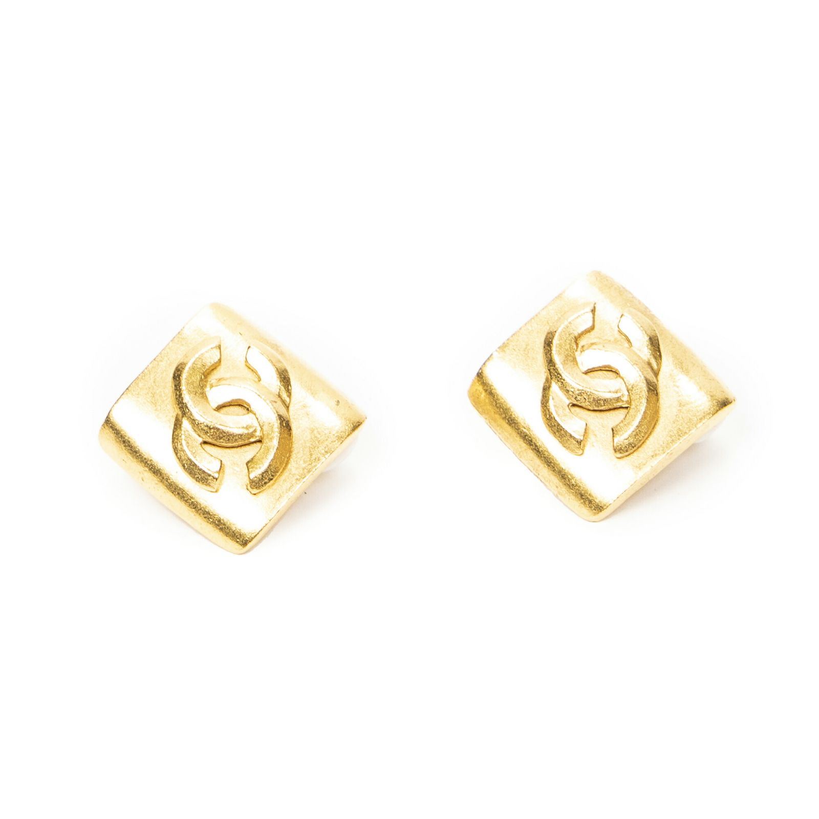 [中古] CHANEL シャネルCCダイヤモンドクリップオンイヤリング金金メッキA