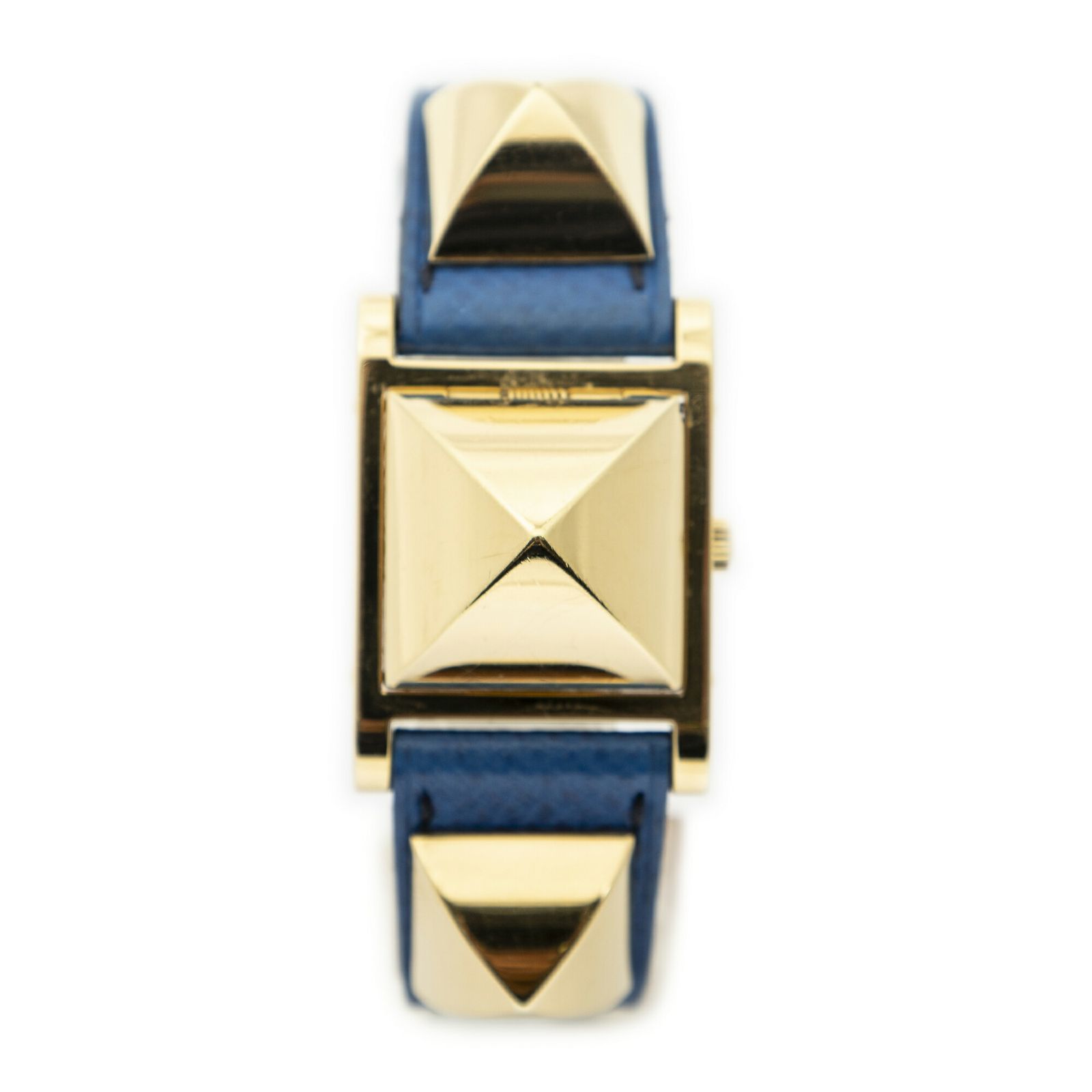 [中古] HERMES エルメスメドールウォッチ青クールシュベルレザーA