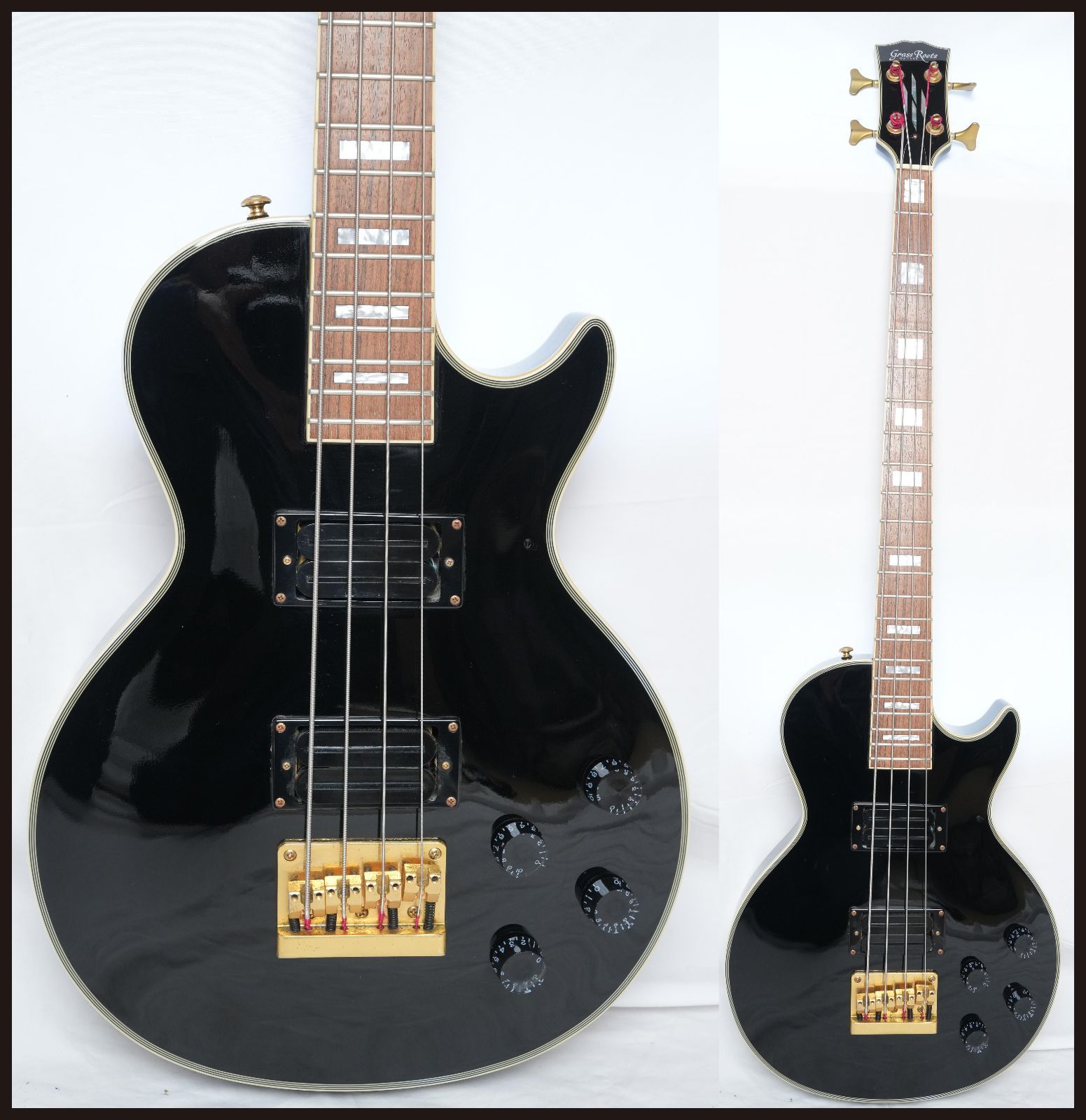 Grass roots ベース 白 ジャンク 中古GrassRoots G-LB レスポール
