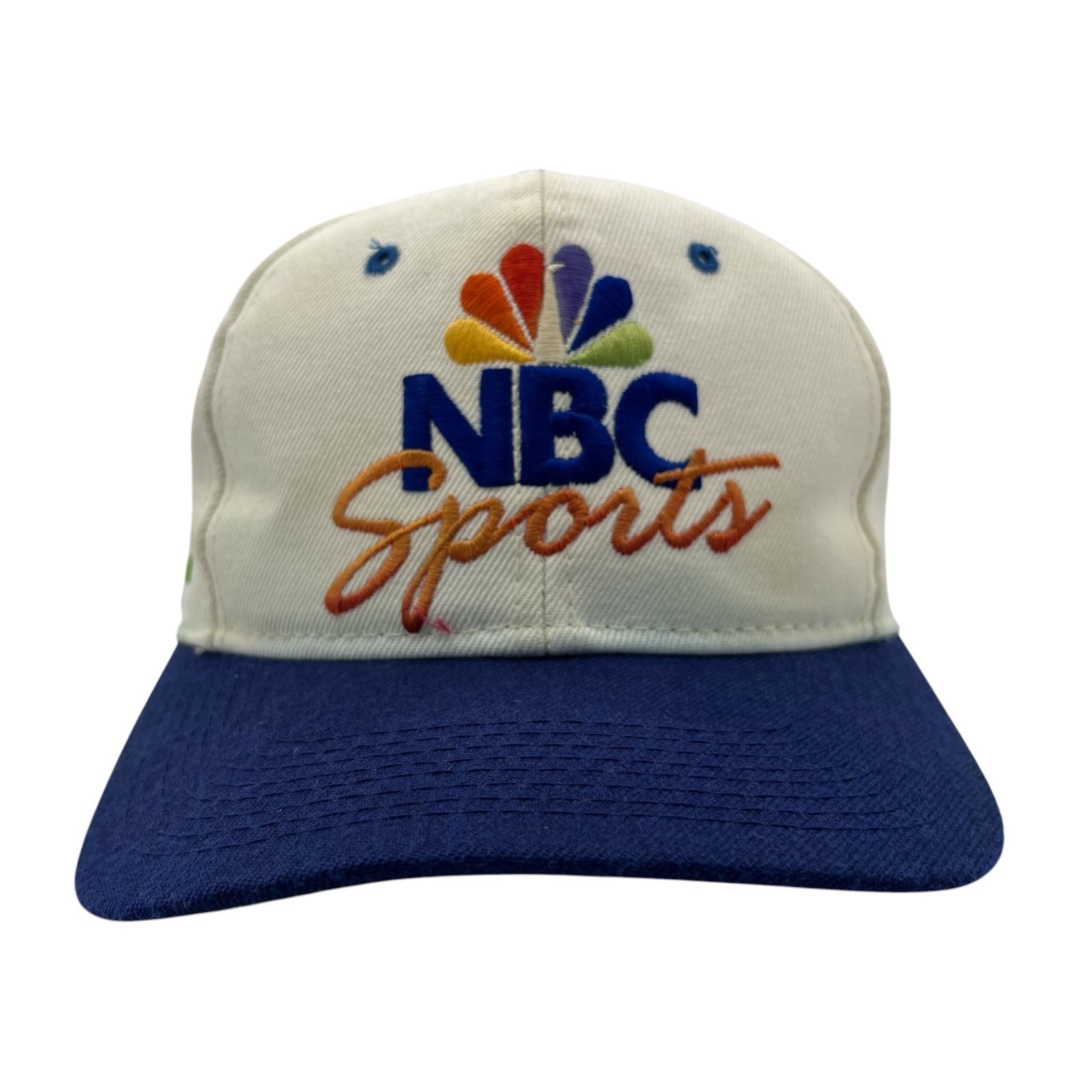 【キャップ/帽子】90s NBC Sports (エヌビーシースポーツ) ビンテージ ツートンキャップ 刺繍