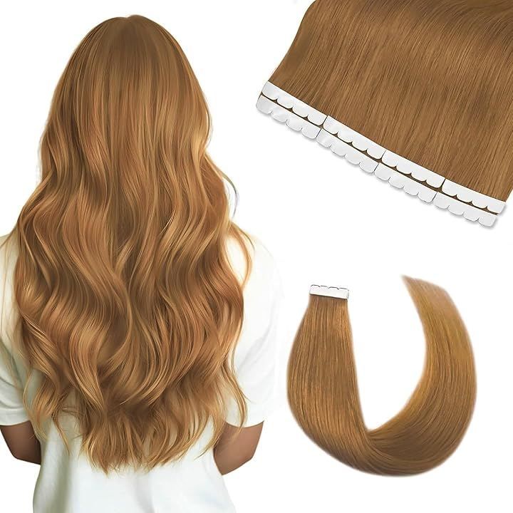 XUANHEFA 人毛 シールエクステ M tape hair レミーエクステ カラー