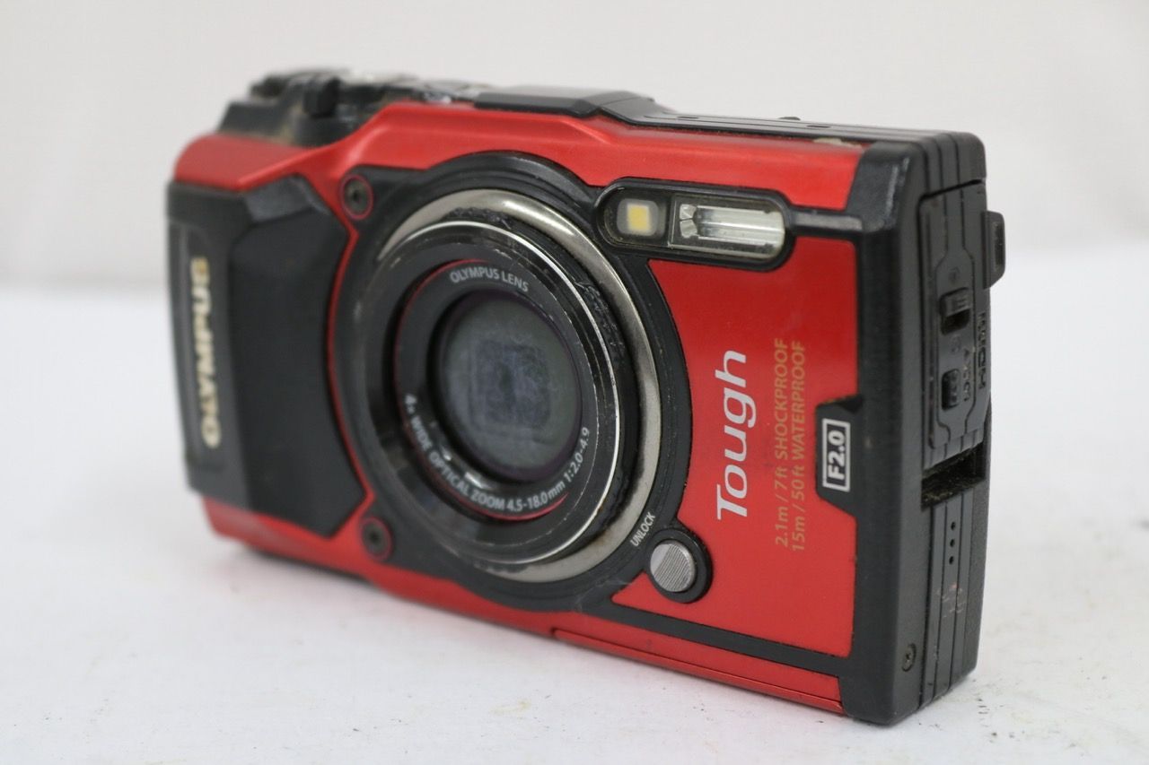 【返品保証】 オリンパス Olympus Tough IM005 4x レッド バッテリー付き コンパクトデジタルカメラ e11448