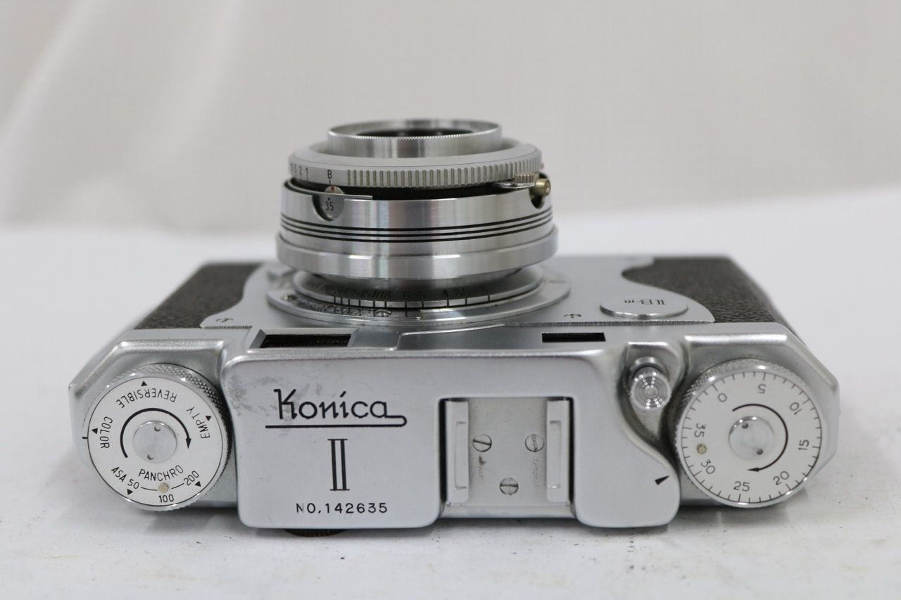 【返品保証】 コニカ KONICA II B-m Hexar 45mm F3.5 レンジファインダー カメラ e11421