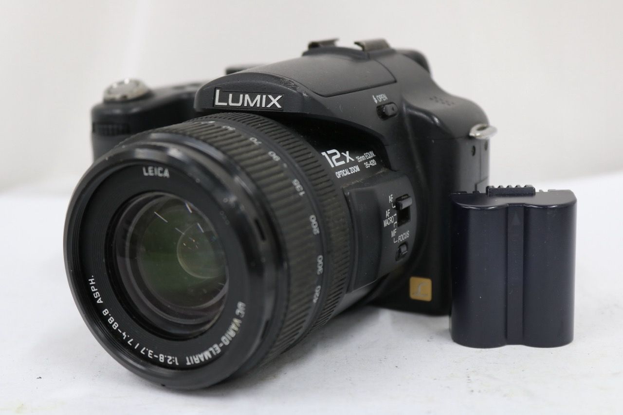 【返品保証】 パナソニック Panasonic LUMIX DMC-FZ50 12x ブラック バッテリー付き e11452