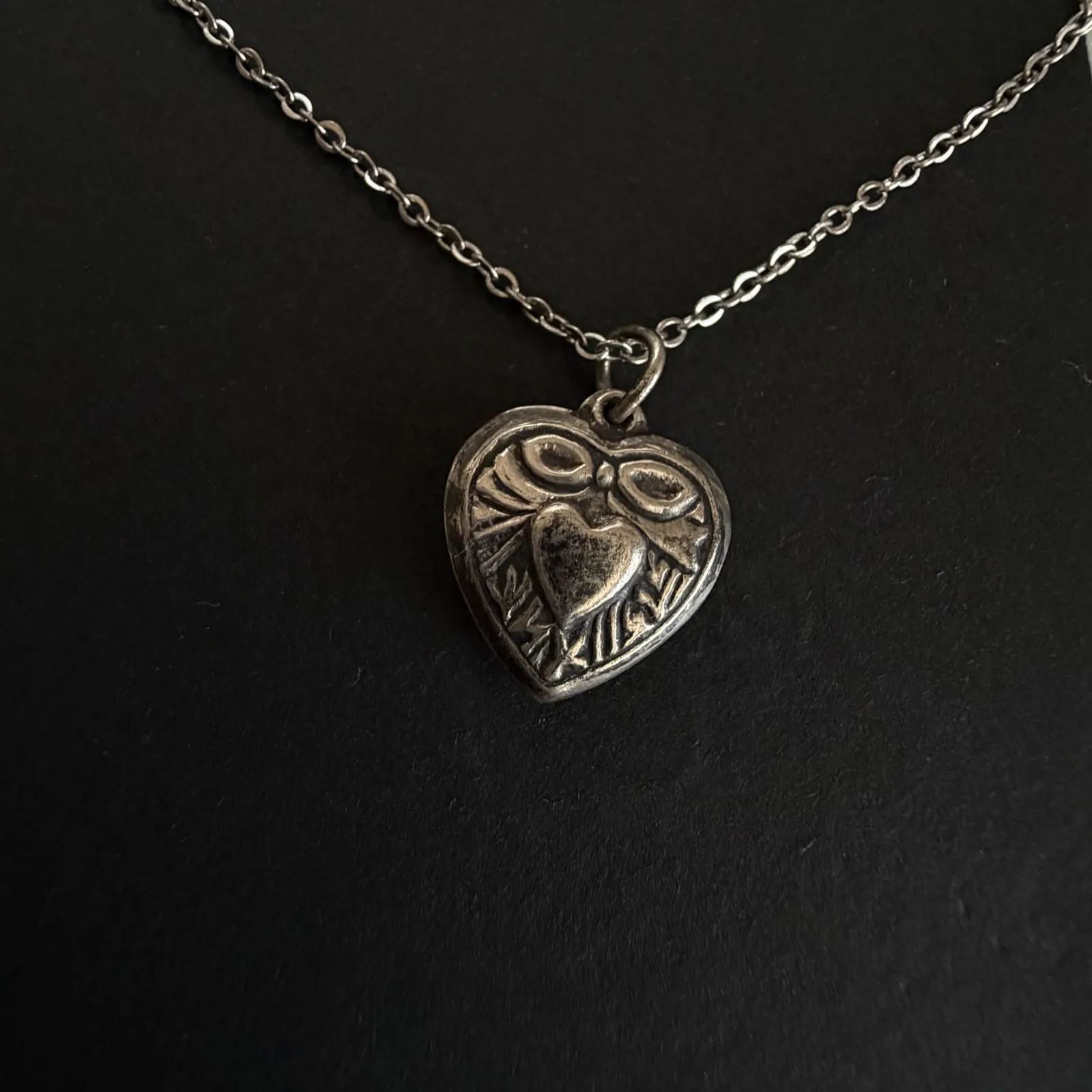 40s　スウィートハートジュエリー　WW2　シルバー　チャーム　ハート　リーフ ⑥【40s Sweetheart Jewelry】 スウィートハートジュエリー WW2 リボン