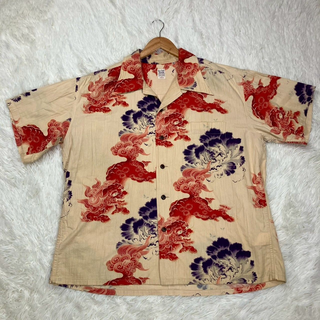 SUN SURF サンサーフ 唐獅子牡丹 アロハシャツ スペシャルエディション XXLサイズ SS38550 ★お値段交渉を受け付けます。【A0268】