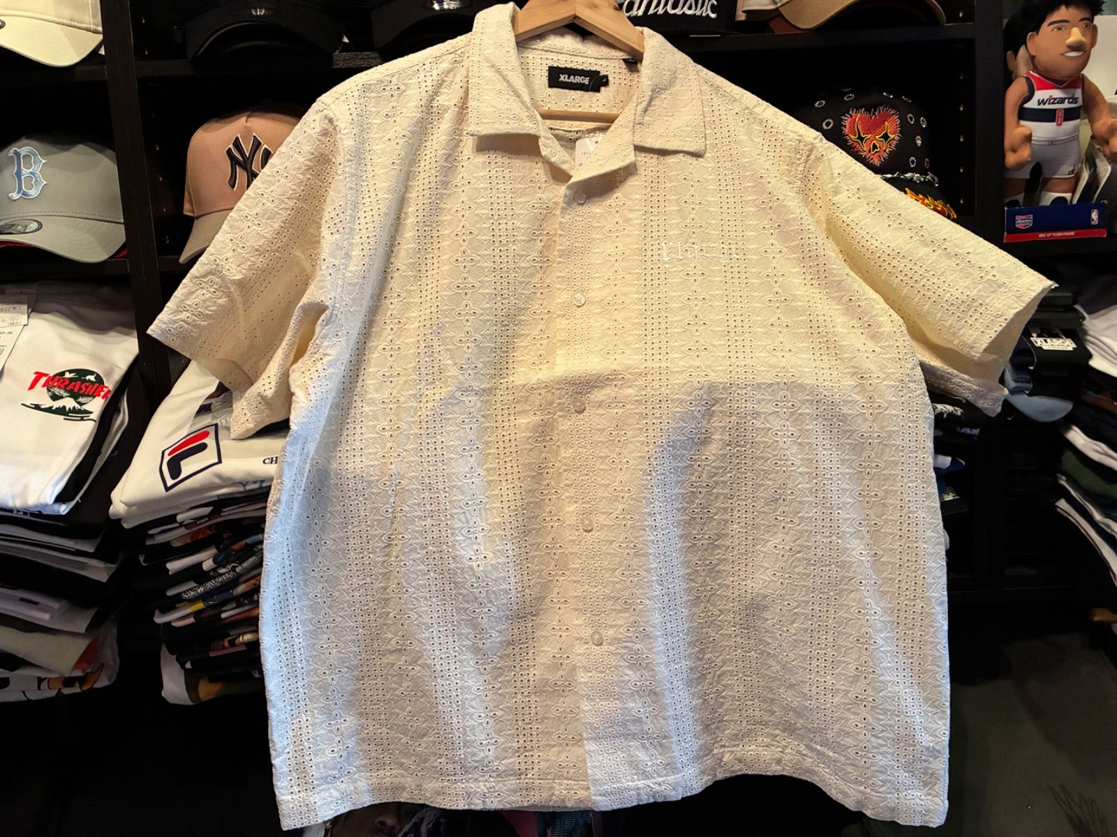 XLARGE S/S LACE SHIRT OFF WHITE Lサイズ