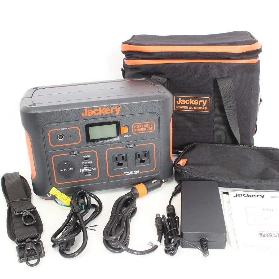 【美品】Jackery 708 PTB071 専用ケース付き 大容量 191400mAh/708Wh ポータブル電源 蓄電池 バッテリー ジャクリ 本体