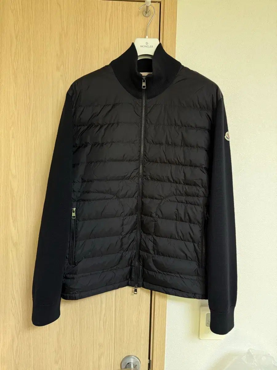 XXXL 25 / 26 モンクレール ツリー トリコット ウール カーディガン ニットダウン ブラック