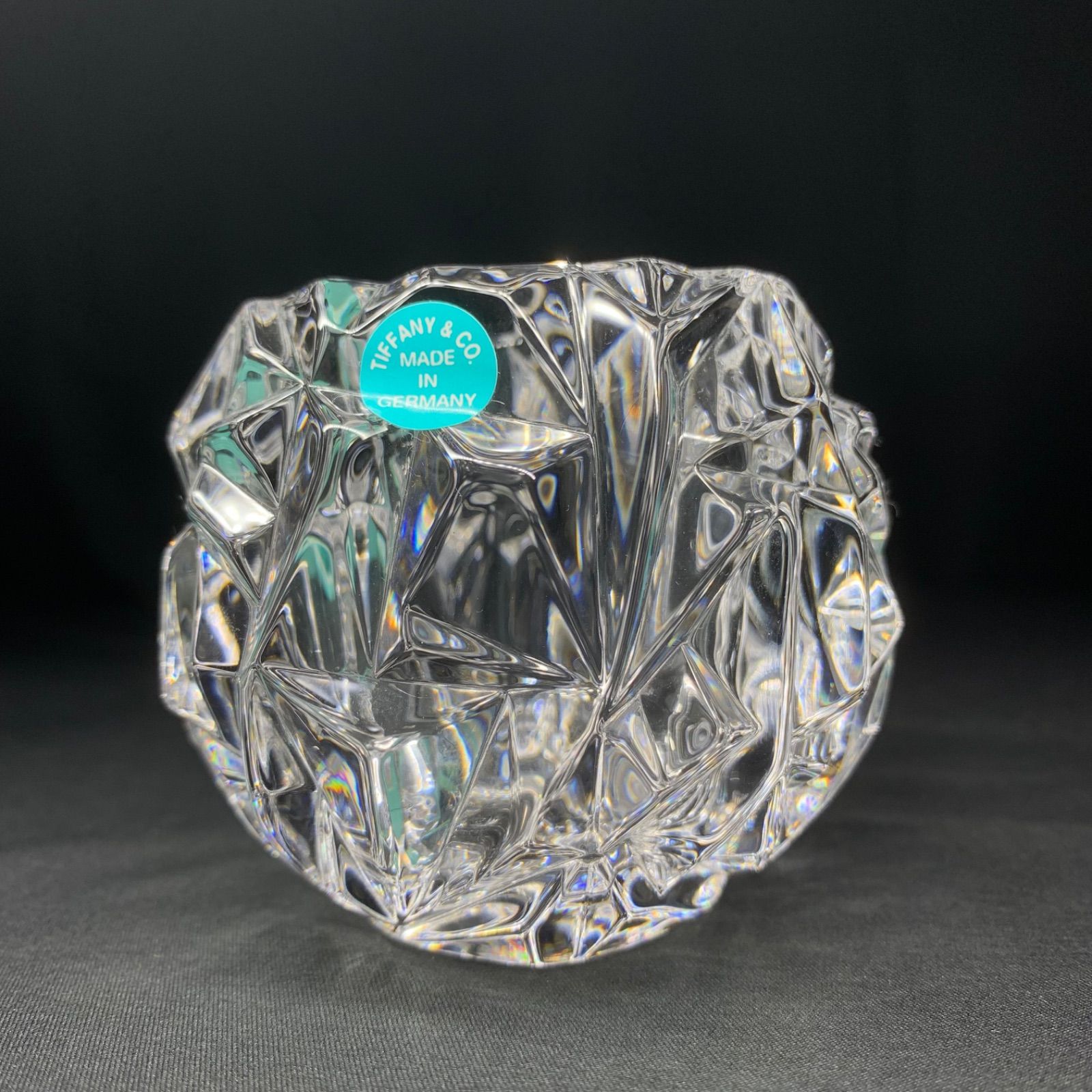 F020 Tiffany ティファニー クリスタル キャンドルホルダー キャンドル 