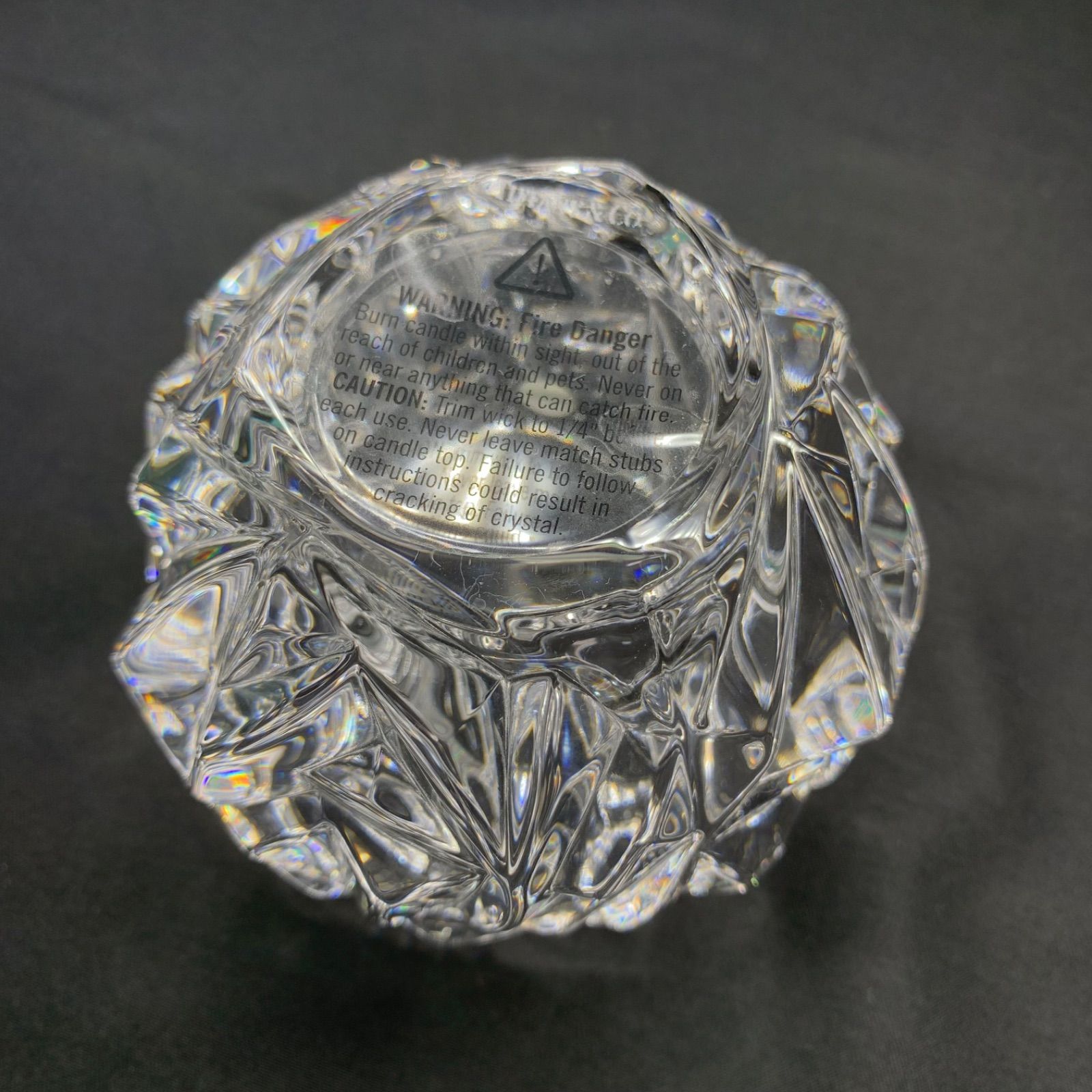 F020 Tiffany ティファニー クリスタル キャンドルホルダー キャンドル 