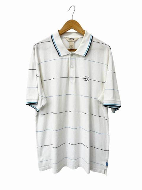 ステューシー STUSSY 00s ポロシャツ L 白 ホワイト ブランド古着ベクトル 中古260508