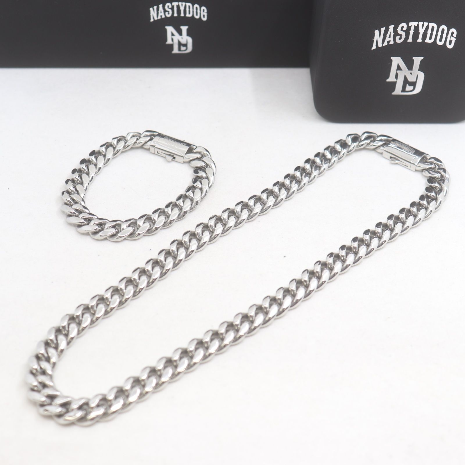 IT5DLL1Y9FI8 NASTYDOG ナスティードッグ シルバーカラー ネックレス・ブレスレット アクセサリー 男性用 メンズ ケース