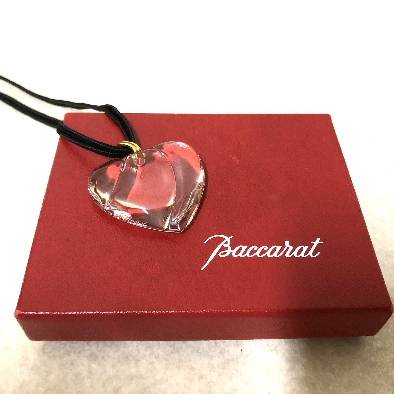 D180 Baccarat バカラ ネックレス ペンダント ハート クリア 264082349 
