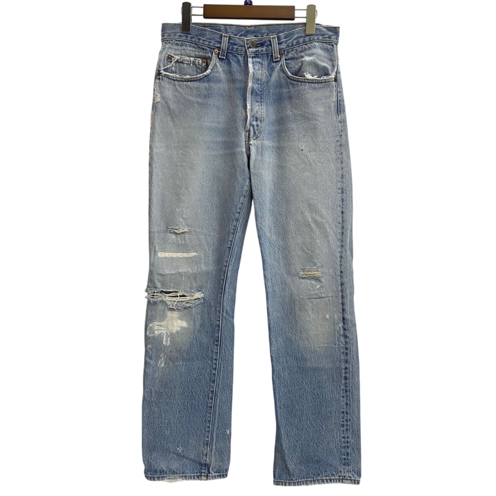 リーバイス Levi's 80's 501 USA製 555刻印 バレンシア製 デニム ブルー W32 L34サイズ 201MB-1439 VB