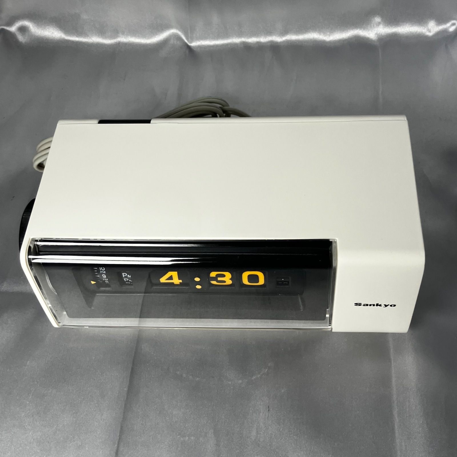 昭和レトロ】Sankyo ザックス DT-612 置時計/当時物/パタパタ時計風