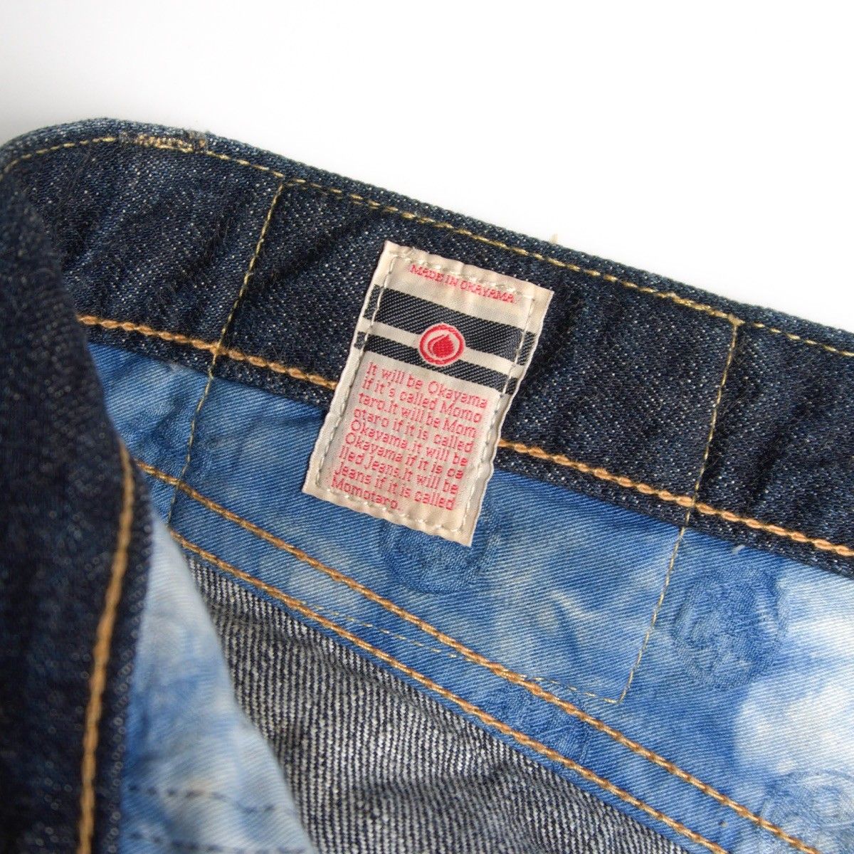 【味野本店 限定】 桃太郎ジーンズ【AJ-SKMB 出陣レーベル スリム ボタンフライ】W32 デニムパンツ s2605002 【味野本店 限定】 桃太郎ジーンズ【AJ-SKMB 出陣レーベル スリム ボタンフライ】W32 デニムパンツ s2605002