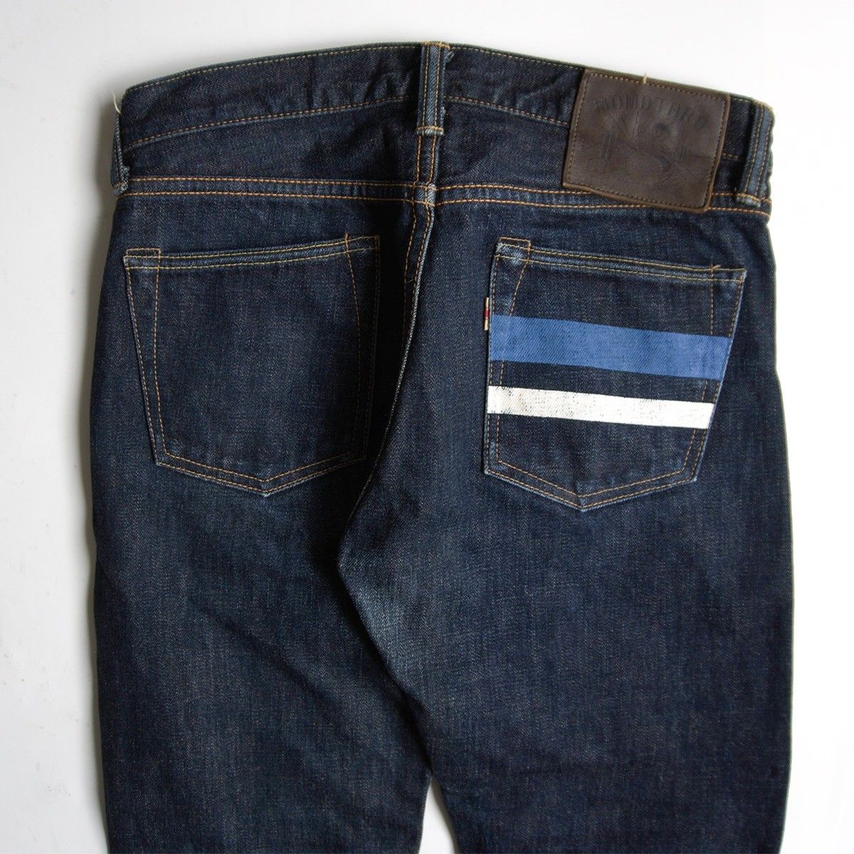 【味野本店 限定】 桃太郎ジーンズ【AJ-SKMB 出陣レーベル スリム ボタンフライ】W32 デニムパンツ s2605002 【味野本店 限定】 桃太郎ジーンズ【AJ-SKMB 出陣レーベル スリム ボタンフライ】W32 デニムパンツ s2605002