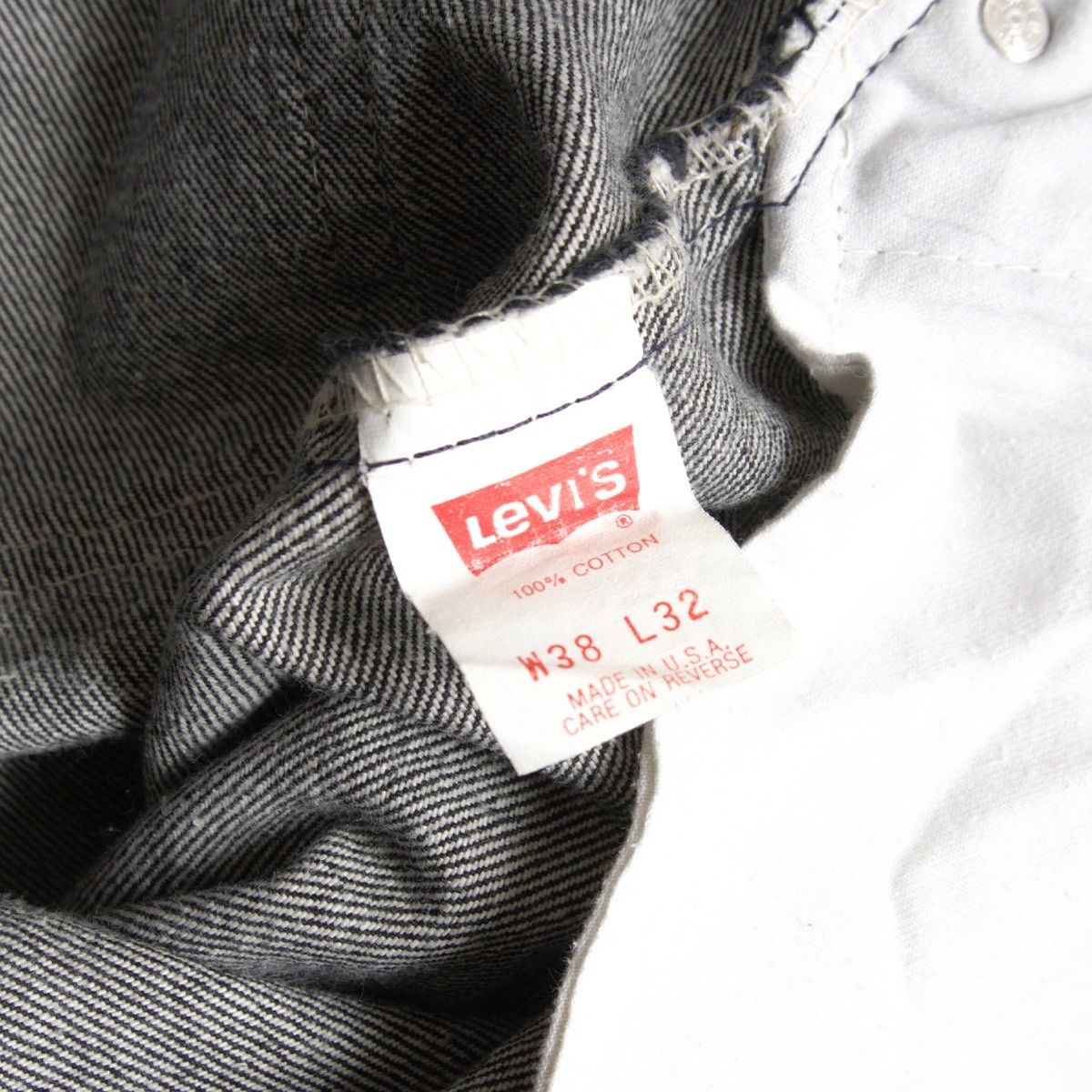 【先染め/状態良好】 LEVI'S 【80s/505 ブラックデニム デニムパンツ】38×32 リーバイス アメリカ製 80年代 wxl 26050042