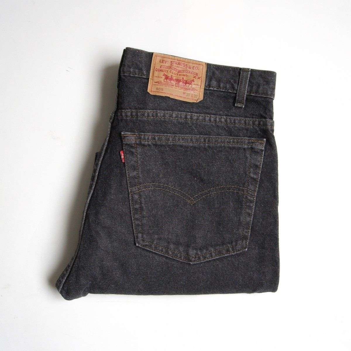 【先染め/状態良好】 LEVI'S 【80s/505 ブラックデニム デニムパンツ】38×32 リーバイス アメリカ製 80年代 wxl 26050042