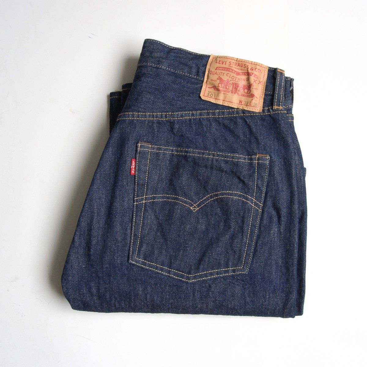 【美品濃紺/アメリカ製】 LEVI'S VINTAGE CLOTHING【 66501 / 501XX ビッグE デニムパンツ 】33×36 リーバイス wl 26050039