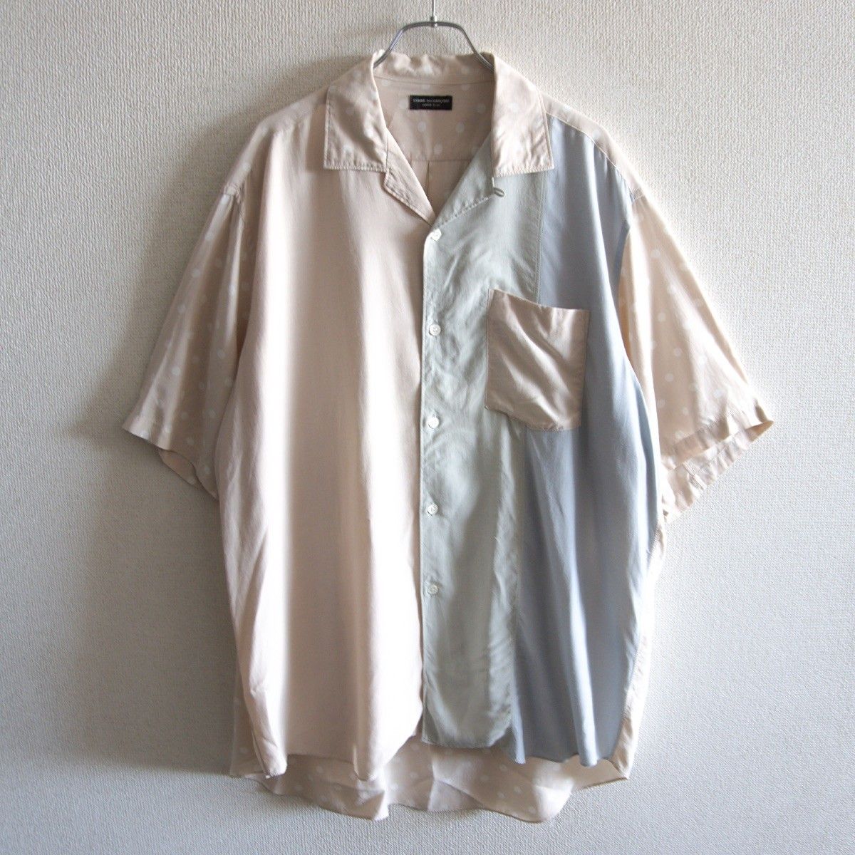 【90s/アーカイブ】COMME des GARCONS HOMME【オープンカラー レーヨンシルク シャツ】 コムデギャルソン オム s2605011