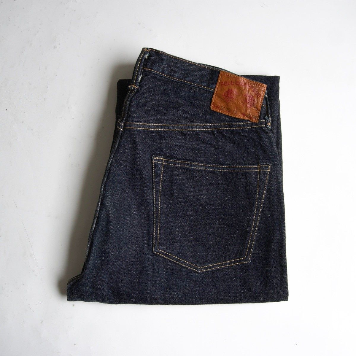 【美品/濃紺】 FULLCOUNT【0105XX Wide Denim Heavy Oz デニムパンツ】33×34 フルカウント 26050078