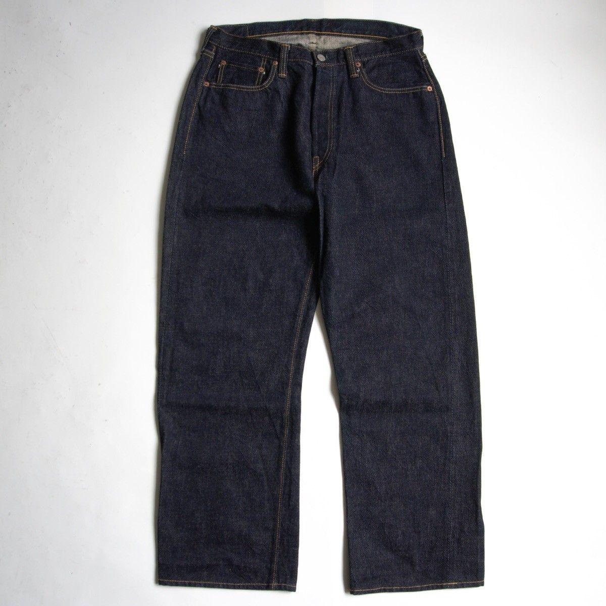 【美品/濃紺】 FULLCOUNT【0105XX Wide Denim Heavy Oz デニムパンツ】33×34 フルカウント 26050078