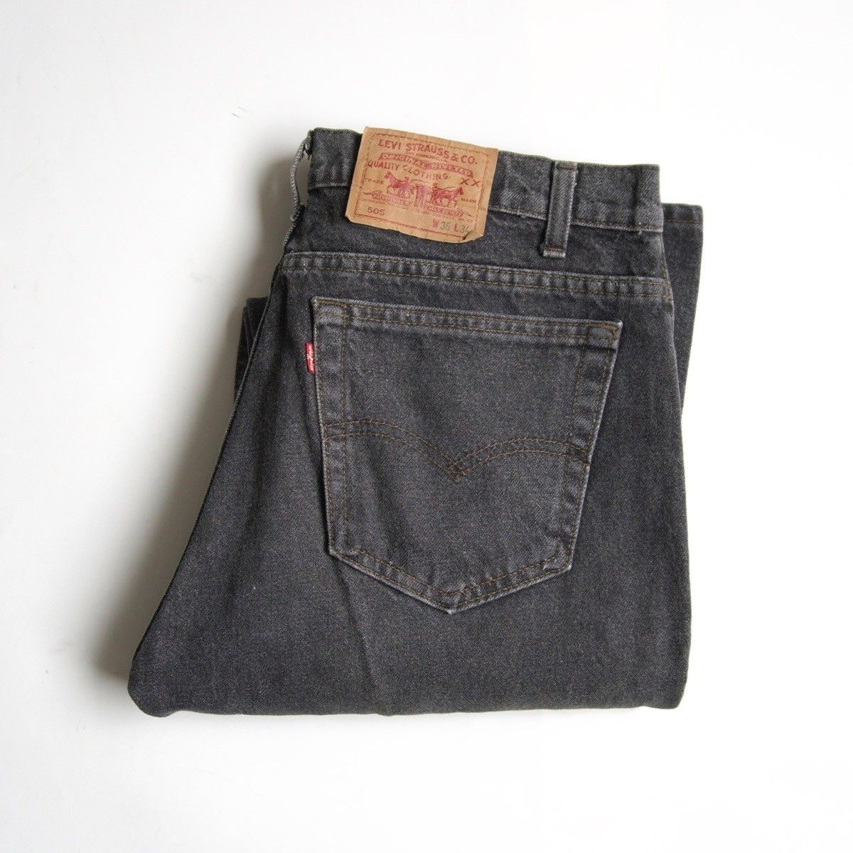 【先染め/状態良好】 LEVI'S 【80s/505 ブラックデニム デニムパンツ】36×34 リーバイス アメリカ製 80年代 wl 26050041