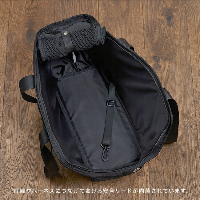 【ブラック】PUFF pet carry tote L P24003(犬 小型犬 キャリーバッグ ペットキャリーバッグ おしゃれ 車 自転車カゴ ペット キャリーバック 移動 バッグ ペットキャリー 犬用)