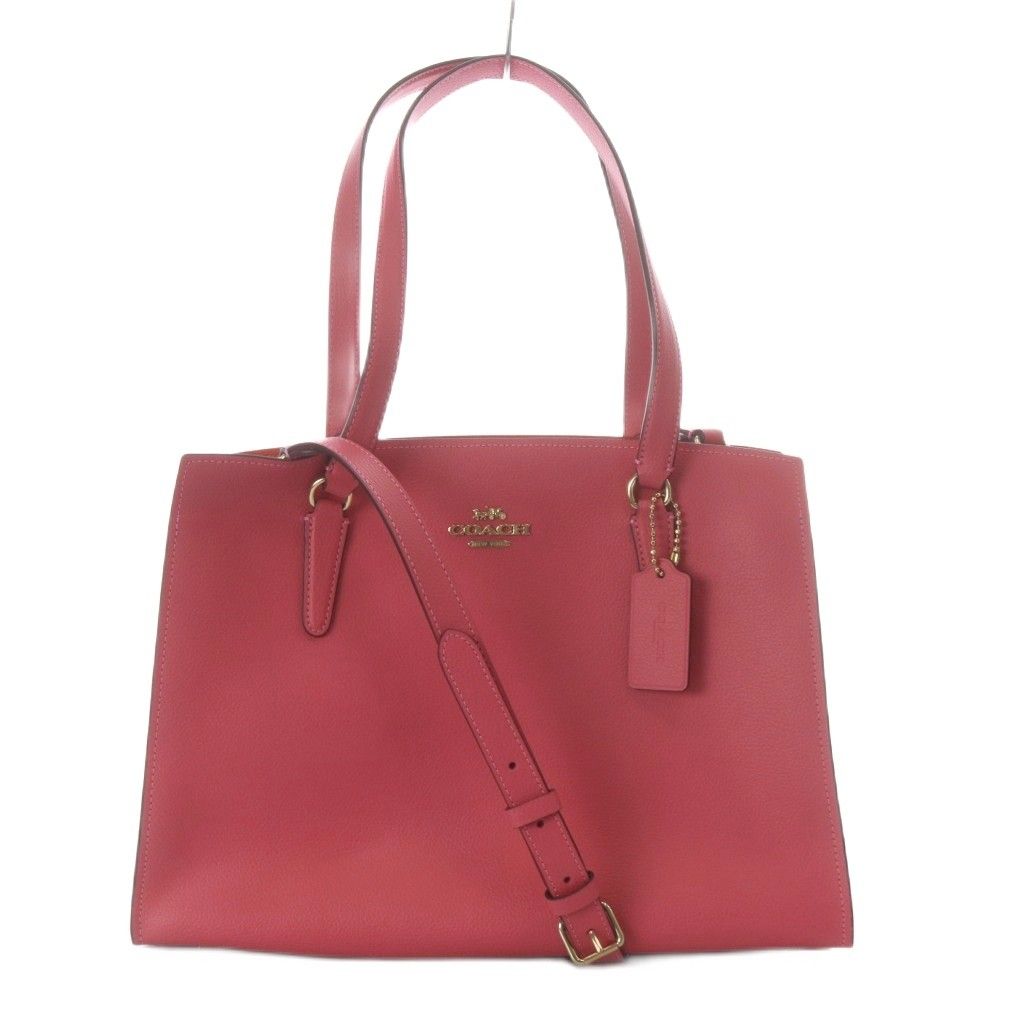 コーチ COACH テイタム キャリーオール 2WAY バッグ トートバッグ ショルダーバッグ レザー ピンク C4078 /YO12