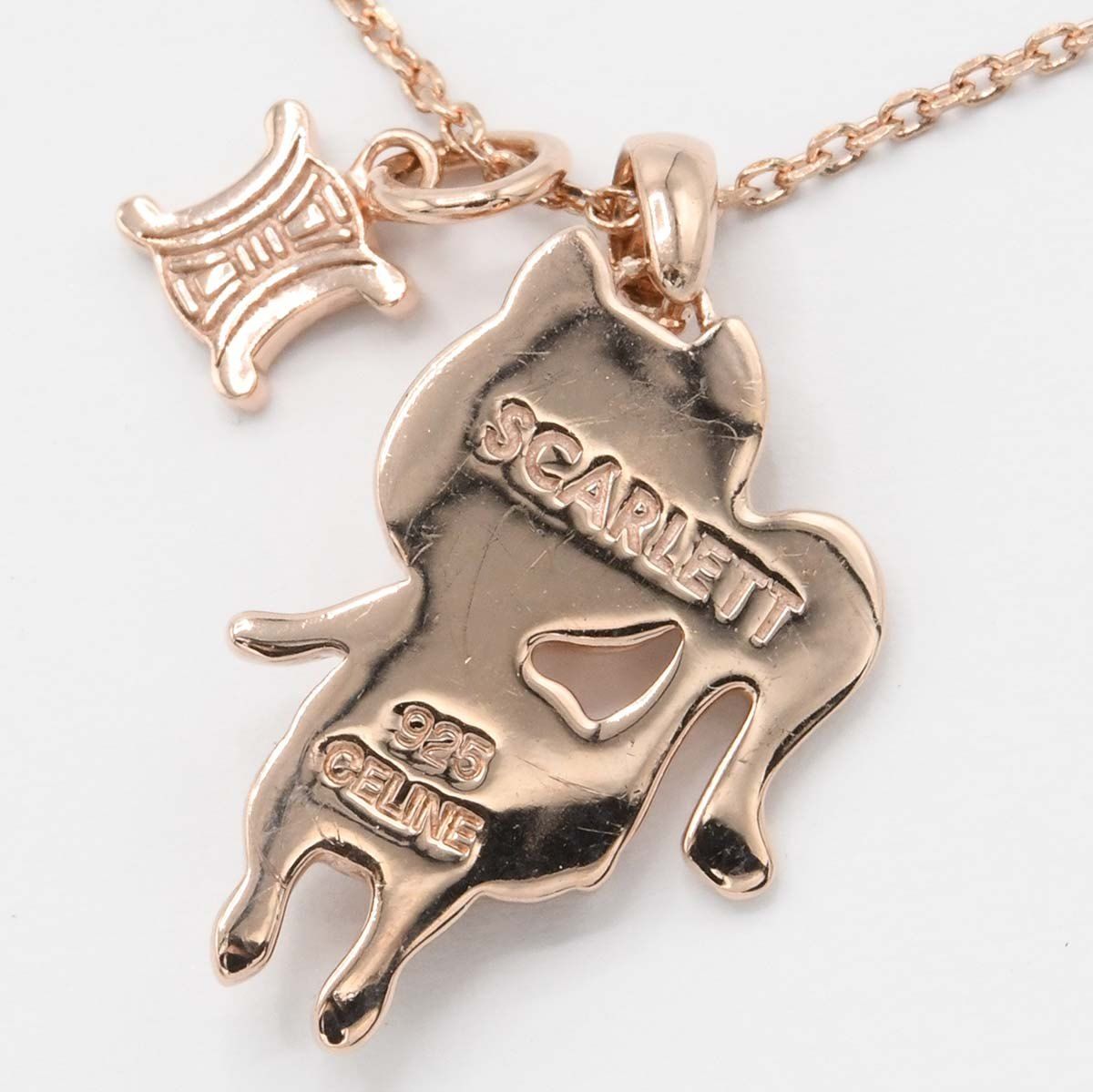 CELINE セリーヌ 動物モチーフ ネックレス SV925 スカーレット刻印 約5.8g アクセサリー 箱袋 H22621 CELINE セリーヌ 動物モチーフ ネックレス SV925 スカーレット刻印 約5.8g アクセサリー 箱袋 H22621